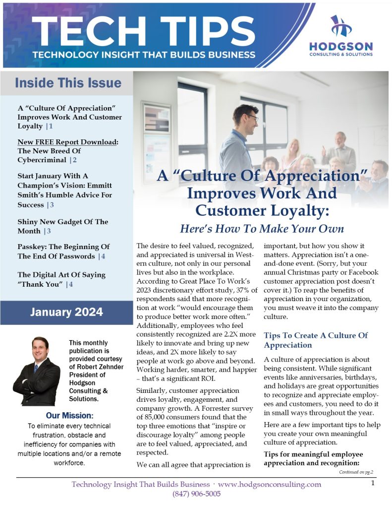 Newsletters Hodgson Consulting & Solutions