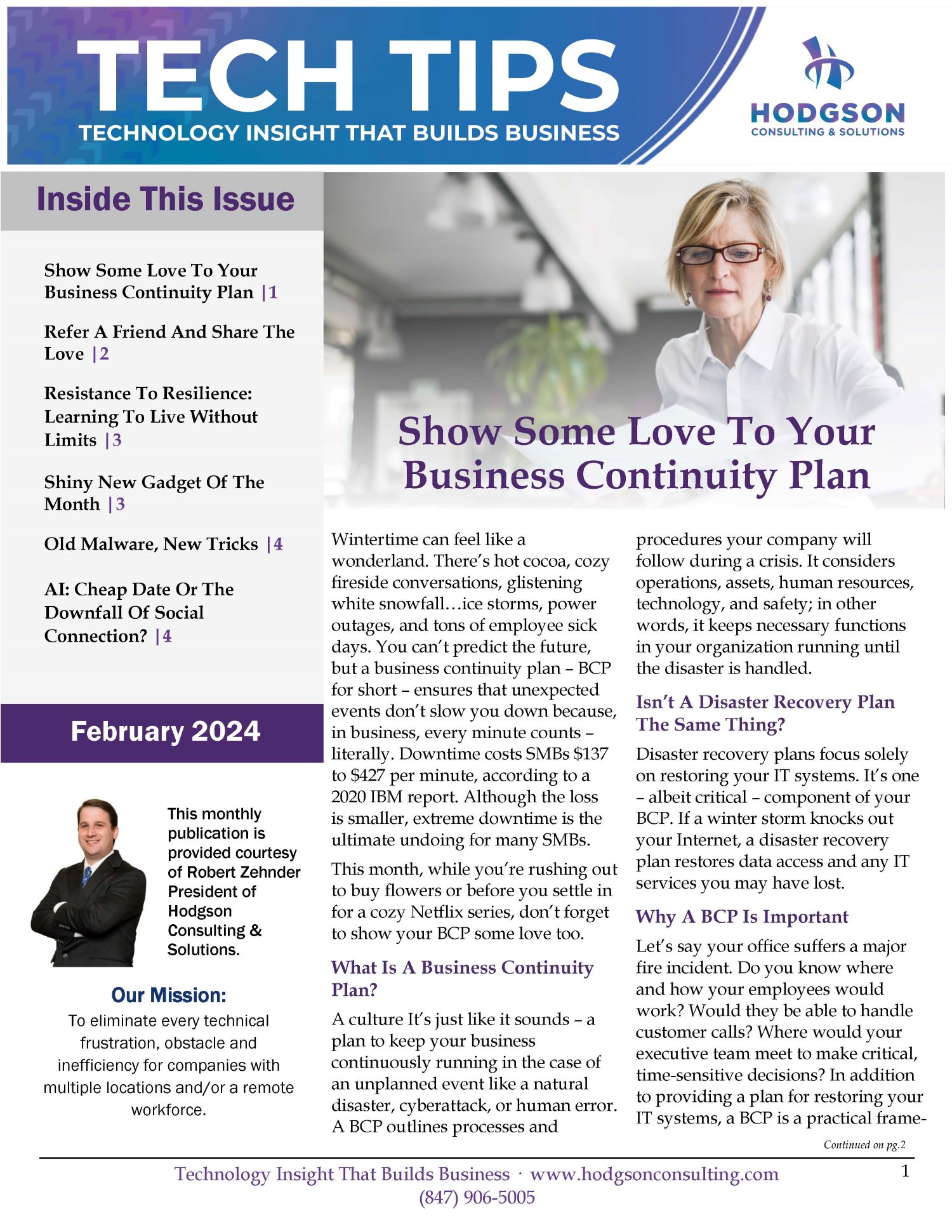 Newsletters Hodgson Consulting & Solutions